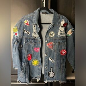 365 Patchwork Distressed Denim Jacket